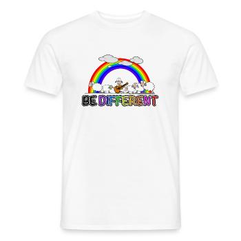 Moutons - soyez différents - T-shirt homme - blanc - Devant - AI Model Male 178 dark (178cm)