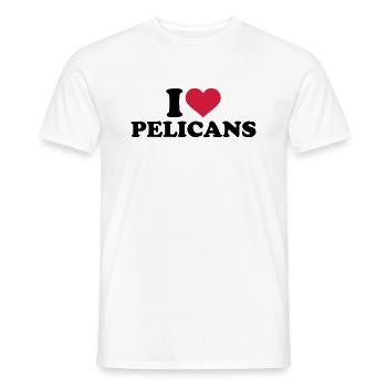 I love pelicans - T-shirt homme - blanc - Devant - AI Model Male 178 dark (178cm)