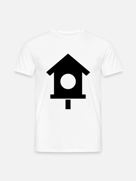 Vogelhaus - Männer T-Shirt - Weiß