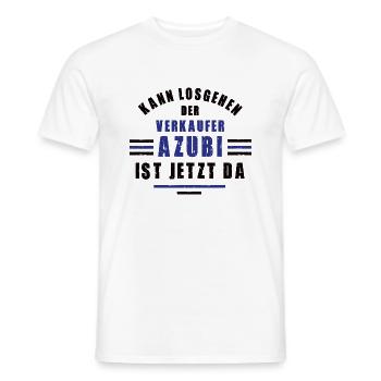 Azubi Verkäufer Lehre Ausbildung Verkauf Handel - Männer T-Shirt - Weiß - Vorne - AI Model Male 178 dark (178cm)