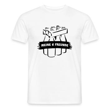 Freunde - Männer T-Shirt - Weiß - Vorne - AI Model Male 178 dark (178cm)