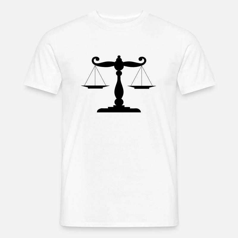 Waage - Männer T-Shirt - Weiß