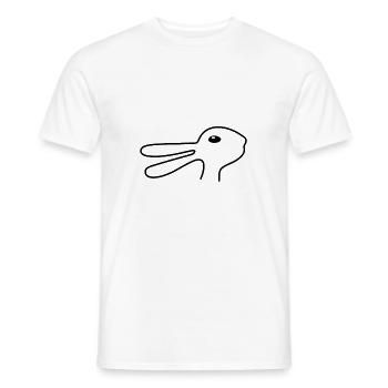 Rabbit and duck - Men's T-Shirt - white - Front - AI Model Male 178 dark (178cm)