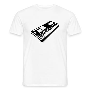 tastatur musik klavier musikinstrument note 1 - Männer T-Shirt - Weiß - Vorne - AI Model Male 178 dark (178cm)