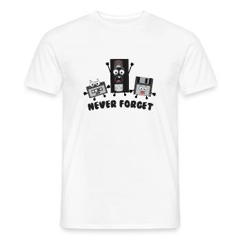 Never forget - ne jamais oublié - T-shirt homme - blanc - Devant - AI Model Male 178 dark (178cm)