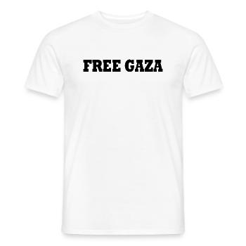 Free gaza - T-shirt homme - blanc - Devant - AI Model Male 178 dark (178cm)