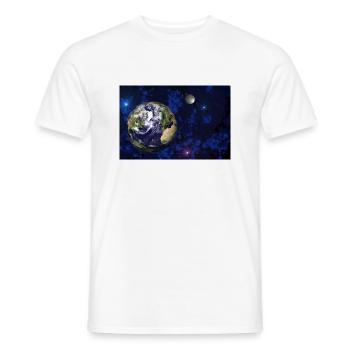univers - T-shirt homme - blanc - Devant - AI Model Male 178 dark (178cm)