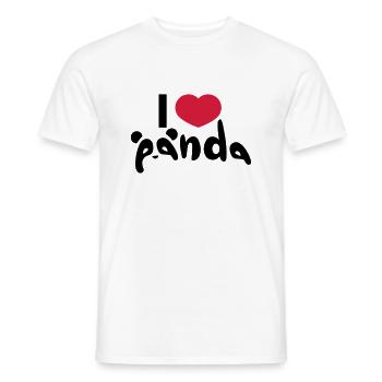 I love panda - T-shirt homme - blanc - Devant - AI Model Male 178 dark (178cm)