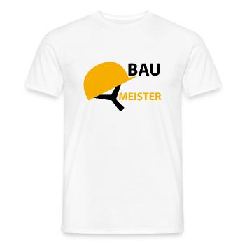 Baumeister Bauarbeiter - Männer T-Shirt - Weiß - Vorne - AI Model Male 178 dark (178cm)