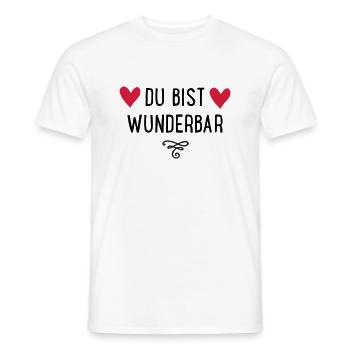 Du bist wunderbar - Männer T-Shirt - Weiß - Vorne - AI Model Male 178 dark (178cm)
