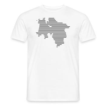Basse-shirt / / Niedersachsen shirt / / Pays - T-shirt homme - blanc - Devant - AI Model Male 178 dark (178cm)