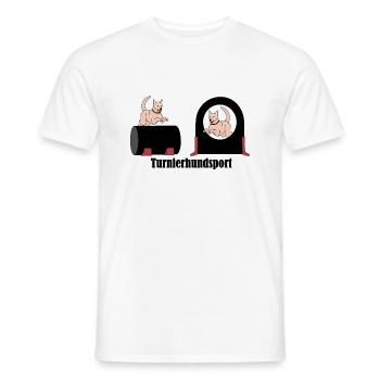 Tournament dog sport THS Sport with dogs - Men's T-Shirt - white - Front - AI Model Male 178 dark (178cm)
