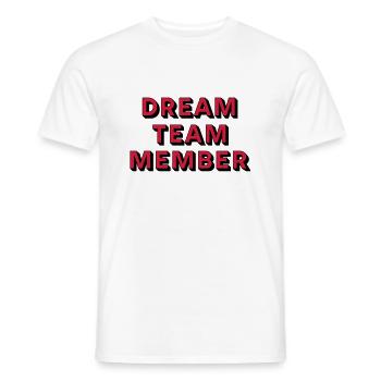 DREAMTEAM - Männer T-Shirt - Weiß - Vorne - AI Model Male 178 dark (178cm)