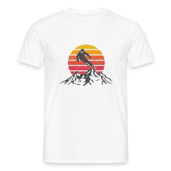 Ski sports d'hiver montagnes soleil - T-shirt homme - blanc - Devant - AI Model Male 178 dark (178cm)