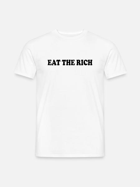 Eat the rich - Männer T-Shirt - Weiß