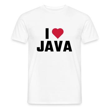 Ich liebe Java - Männer T-Shirt - Weiß - Vorne - AI Model Male 178 dark (178cm)