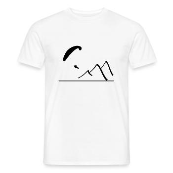 Paragliding Berg - Männer T-Shirt - Weiß - Vorne - AI Model Male 178 dark (178cm)