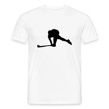 Hockey sur gazon - T-shirt homme - blanc - Devant - AI Model Male 178 dark (178cm)