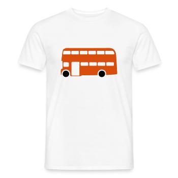 bus english english 1 - Men's T-Shirt - white - Front - AI Model Male 178 dark (178cm)