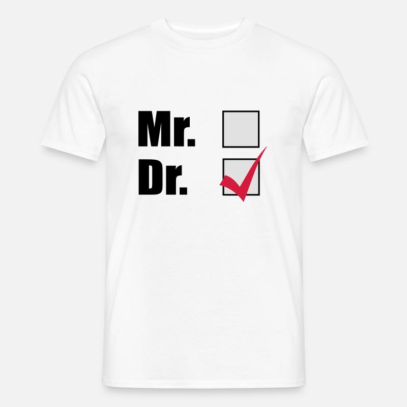 Doktortitel - Männer T-Shirt - Weiß