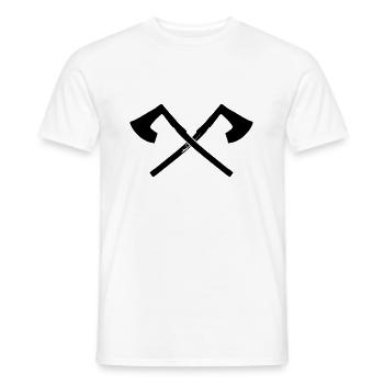 axes - Men's T-Shirt - white - Front - AI Model Male 178 dark (178cm)