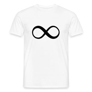 Unendlichkeits Symbol Endless Infinity Zeichen - Männer T-Shirt - Weiß - Vorne - AI Model Male 178 dark (178cm)
