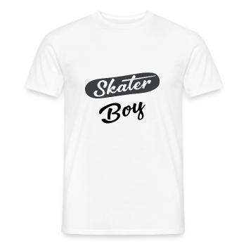 Patineur Garçon - T-shirt homme - blanc - Devant - AI Model Male 178 dark (178cm)