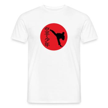 Karaté Kick Arts Martiaux Japonais - T-shirt homme - blanc - Devant - AI Model Male 178 dark (178cm)