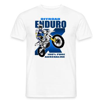Enduro Offroad - Men's T-Shirt - white - Front - AI Model Male 178 dark (178cm)