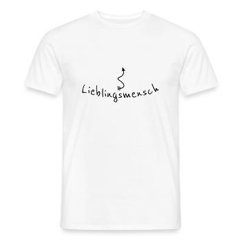 Lieblingsmensch - Männer T-Shirt - Weiß - Vorne - AI Model Male 178 dark (178cm)