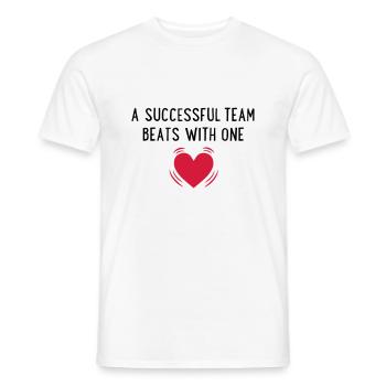 team - Men's T-Shirt - white - Front - AI Model Male 178 dark (178cm)