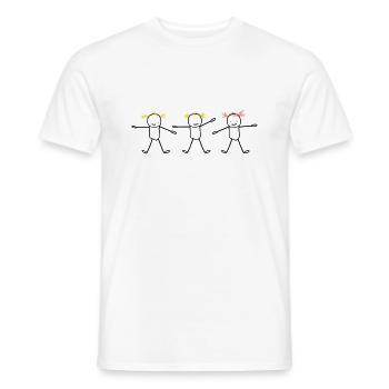 Drei Schwestern Kinder (anpassbare Haare) - Männer T-Shirt - Weiß - Vorne - AI Model Male 178 dark (178cm)