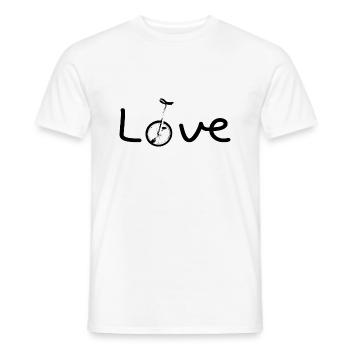 Einrad love - Männer T-Shirt - Weiß - Vorne - AI Model Male 178 dark (178cm)