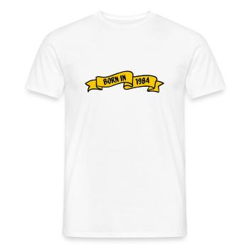 1984 - Men's T-Shirt - white - Front - AI Model Male 178 dark (178cm)