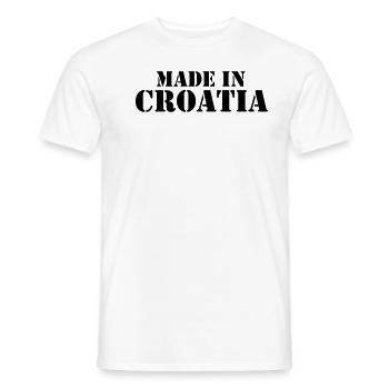 Croatie - Croatie - Hrvatska - T-shirt homme - blanc - Devant - AI Model Male 178 dark (178cm)