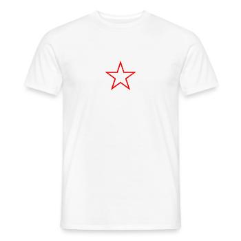 Roter Stern - Männer T-Shirt - Weiß - Vorne - AI Model Male 178 dark (178cm)