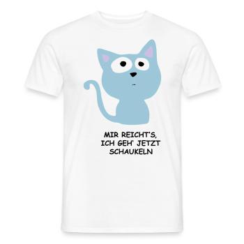 Swing Cat - T-shirt homme - blanc - Devant - AI Model Male 178 dark (178cm)