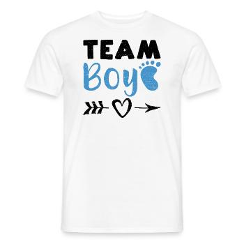 Team Boy - Gender Reveal - Men's T-Shirt - white - Front - AI Model Male 178 dark (178cm)
