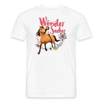 Spirit Et Lucky - Wonder Seeker - T-shirt homme - blanc - Devant - AI Model Male 178 dark (178cm)