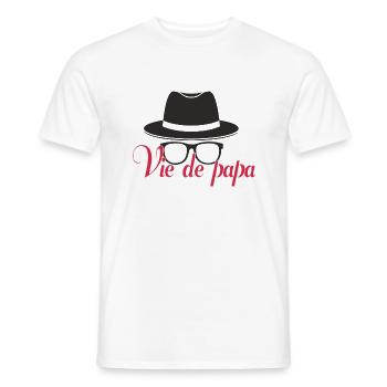 Vie de papa - T-shirt homme - blanc - Devant - AI Model Male 178 dark (178cm)
