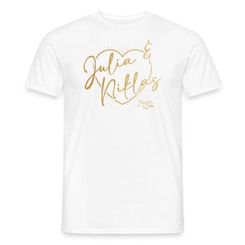 Sturm der Liebe Traumpaar Julia & Niklas - Männer T-Shirt - Weiß - Vorne - AI Model Male 178 dark (178cm)