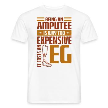 Being an amputee an Leg - Männer T-Shirt - Weiß - Vorne - AI Model Male 178 dark (178cm)