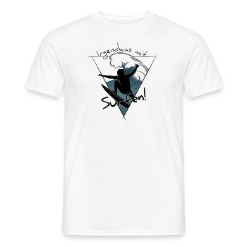 Irgendwas mit Surfen! Welle Aerial Surfer - Männer T-Shirt - Weiß - Vorne - AI Model Male 178 dark (178cm)