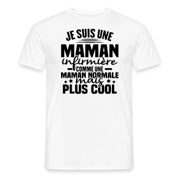 Je suis une maman infirmière - T-shirt homme - blanc - Devant - AI Model Male 178 dark (178cm)