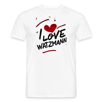 Watzmann Love A mountain design that conquers hearts - Men's T-Shirt - white - Front - AI Model Male 178 dark (178cm)