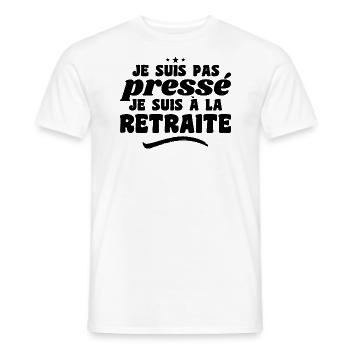 I'm Not in a Hurry I'm Retired - Men's T-Shirt - white - Front - AI Model Male 178 dark (178cm)