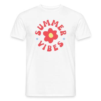 Ambiance estivale - T-shirt homme - blanc - Devant - AI Model Male 178 dark (178cm)