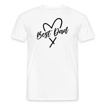 Bestes Papa-Herz - Männer T-Shirt - Weiß - Vorne - AI Model Male 178 dark (178cm)