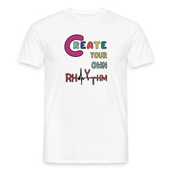Kreieren Sie Ihren eigenen Rhythmus - Männer T-Shirt - Weiß - Vorne - AI Model Male 178 dark (178cm)
