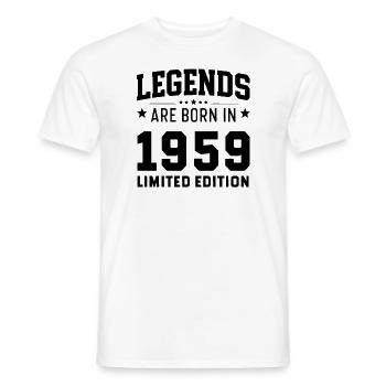 Legends Are Born In 1959 Limited Edition - Men's T-Shirt - white - Front - AI Model Male 178 dark (178cm)